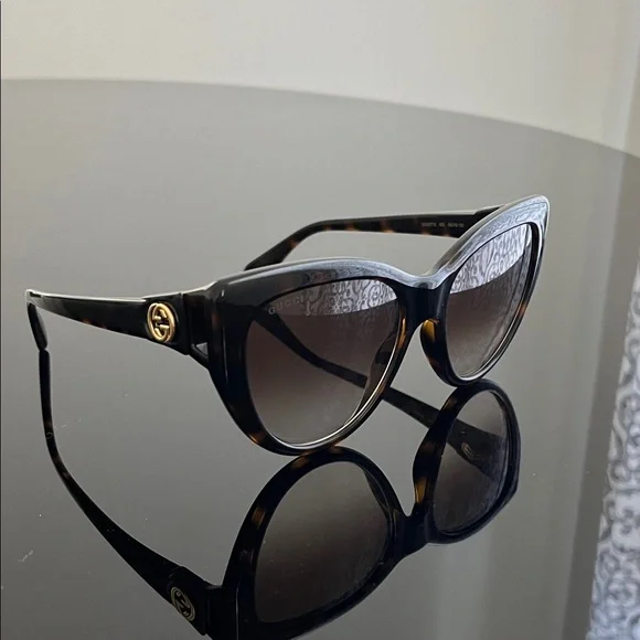 NWT Gucci Havana Brown Sunglasses - Picture 1 of 9